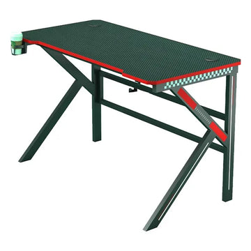 Gaming Desk, Carbon Fiber Texture top 15mm thick, Black/Red, CIS D2105-100