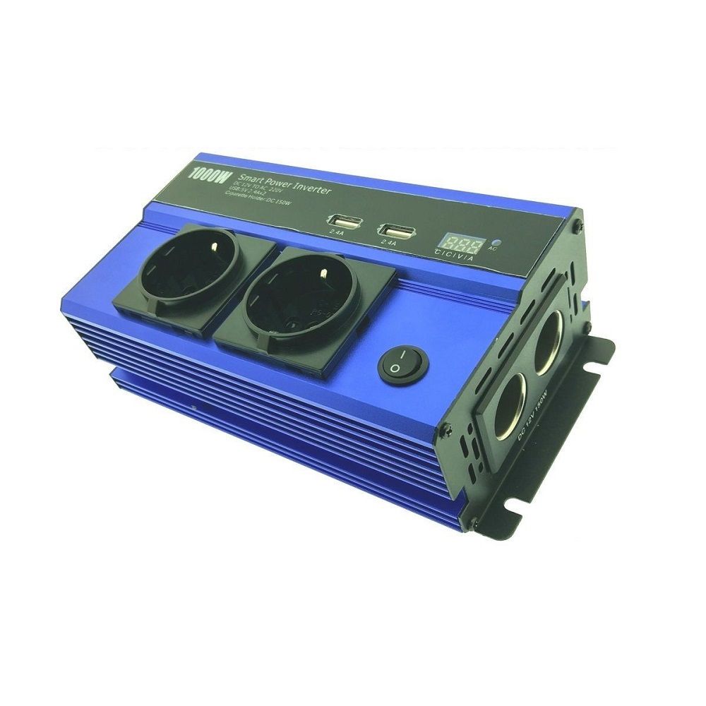 1000W, inverter, smart power, DC/AC current, battery inverter, 12v car battery, Andowl