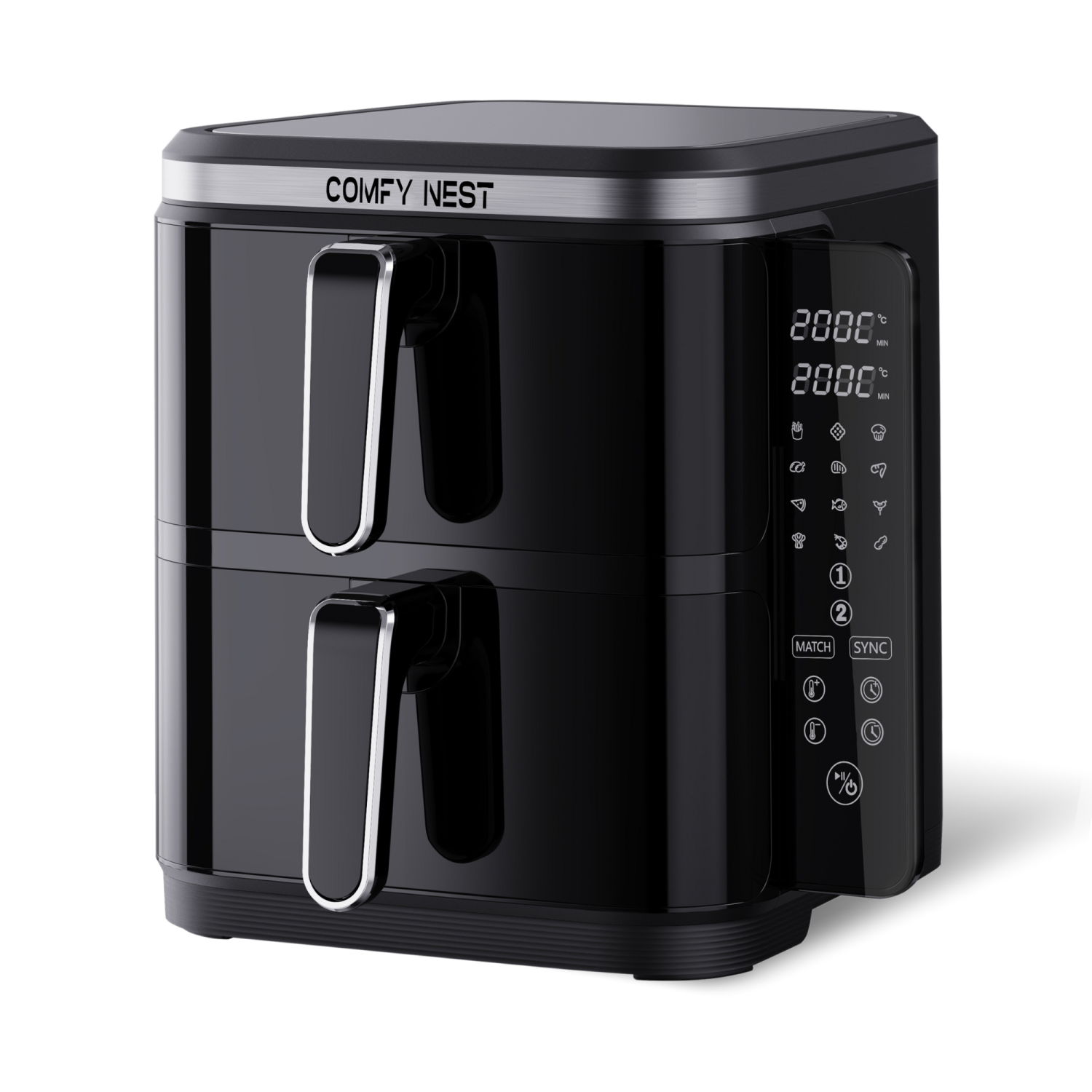 11Ltr, Double Basket Air Fryer, 2800W, Comfy Nest